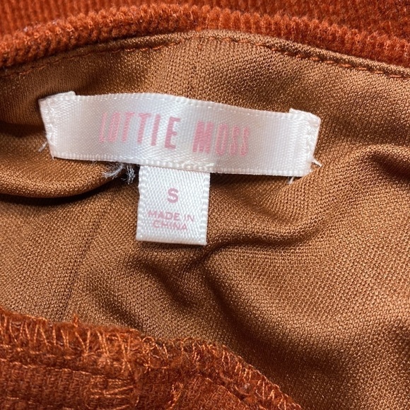 Lottie Moss Burnt Orange Corduroy Spaghetti Strap Short Mini Dress Small - Picture 3 of 7